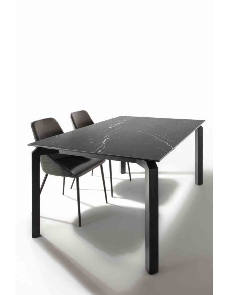 Tavolo allungabile in acciaio e vetro-ceramica Deric Tavolo allungabile in acciaio e vetro-ceramica Deric