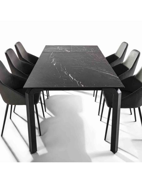 Tavolo allungabile in acciaio e vetro-ceramica Deric Tavolo allungabile in acciaio e vetro-ceramica Deric