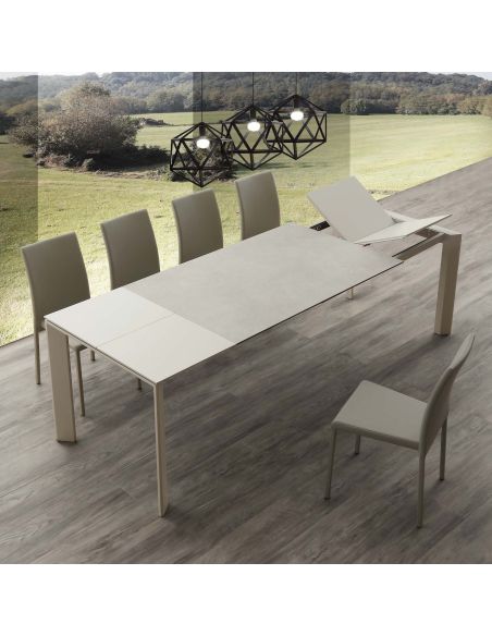 Tavolo allungabile in acciaio e ceramica Duarte Duo Tavolo allungabile in acciaio e ceramica Duarte Duo