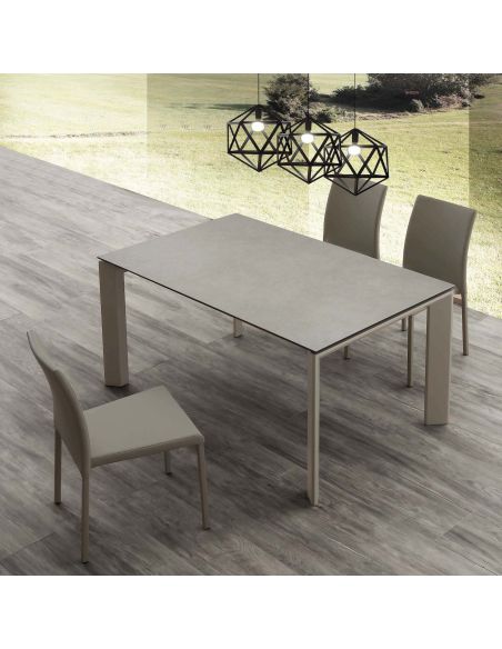 Tavolo allungabile in acciaio e ceramica Duarte Duo Tavolo allungabile in acciaio e ceramica Duarte Duo