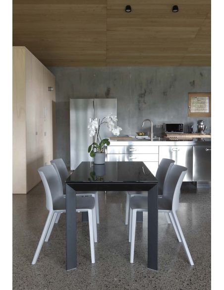 Tavolo da cucina allungabile in vetro Devis Vetro