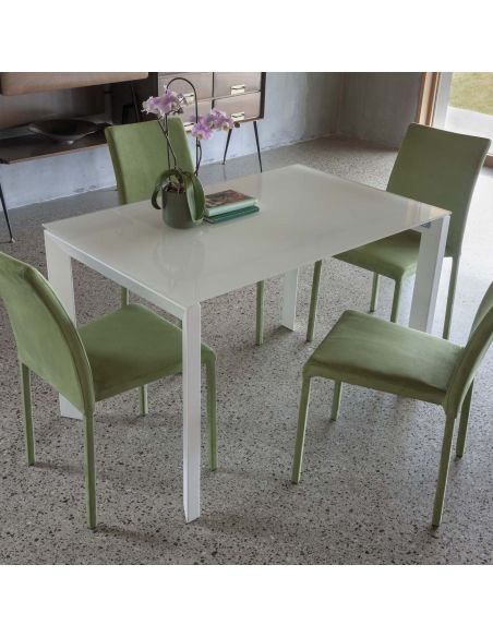 Tavolo da cucina allungabile in vetro Devis Vetro