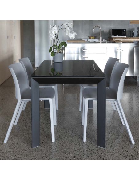 Tavolo da cucina allungabile in vetro Devis Vetro