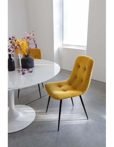 Tavolo rotondo in acciaio e ceramica Sulevi Ceramico