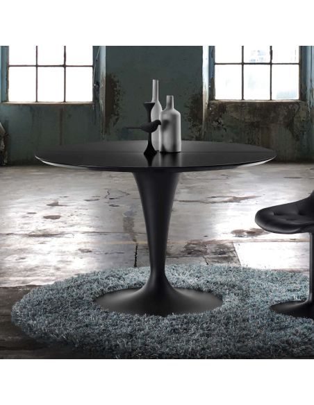 Tavolo da pranzo rotondo allungabile Sulevi Black