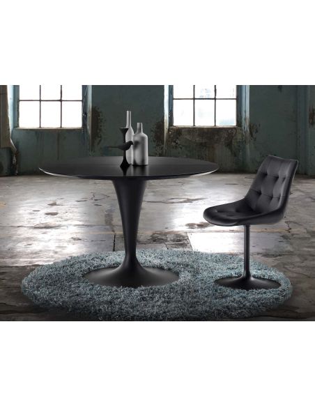 Tavolo da pranzo rotondo allungabile Sulevi Black