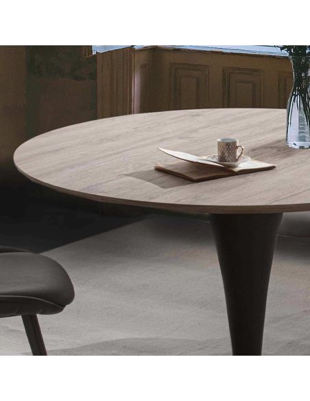 Tavolo da pranzo rotondo fisso o allungabile Sulevi Oak Tavolo da pranzo rotondo fisso o allungabile Sulevi Oak