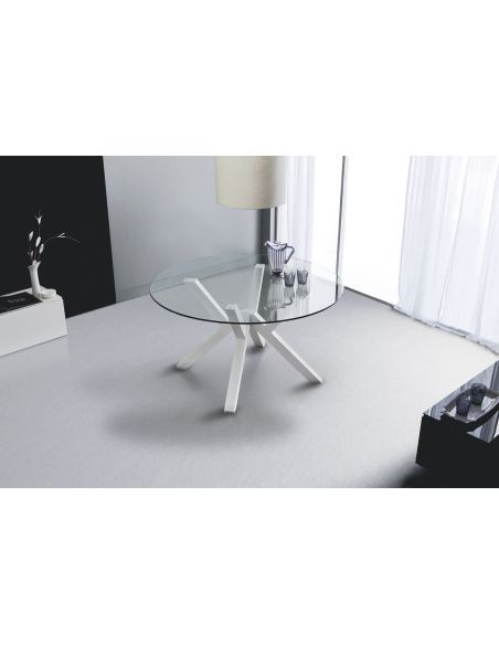 Tavolo rotondo in legno e laminato Exter