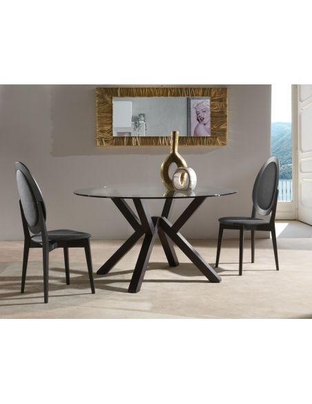 Tavolo rotondo in legno e laminato Exter