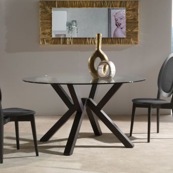 Tavolo rotondo in legno e laminato Exter 2