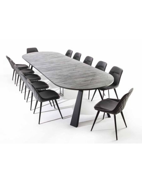 Tavolo rotondo allungabile design moderno Adam