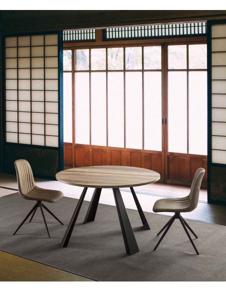 Tavolo rotondo allungabile design moderno Adam