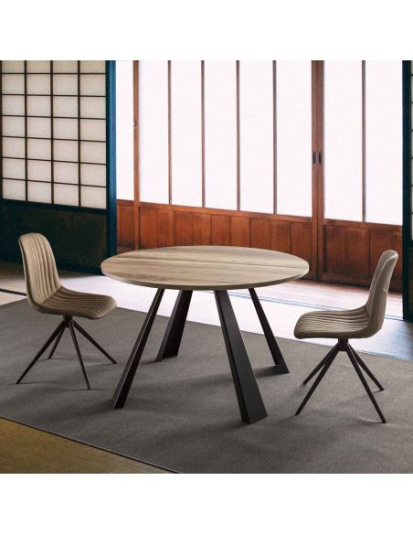 Tavolo rotondo allungabile design moderno Adam Tavolo rotondo allungabile design moderno Adam