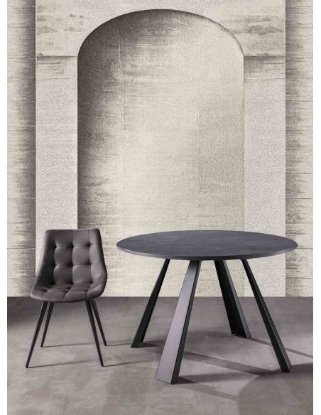 Tavolo rotondo allungabile design moderno Adam Tavolo rotondo allungabile design moderno Adam