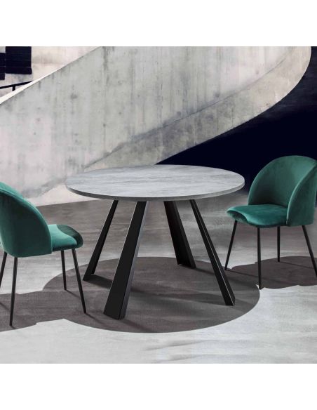 Tavolo rotondo allungabile design moderno Adam Tavolo rotondo allungabile design moderno Adam