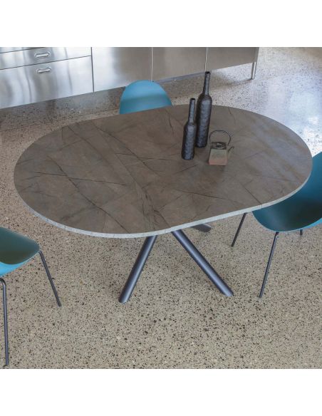 Tavolo rotondo allungabile design moderno Adam