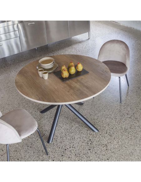 Tavolo rotondo allungabile design moderno Adam