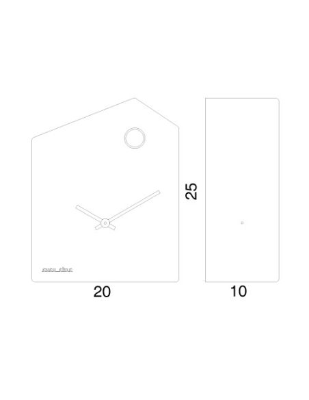 Orologio cucu design moderno in legno nero o bianco Cucu_chic Orologio cucu design moderno in legno nero o bianco Cucu_chic