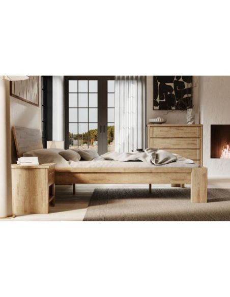 Letto matrimoniale Oregon in rovere rustico 180 x 200