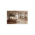 Letto singolo Alabama in legno massiccio 90 x 200 - pino laccato