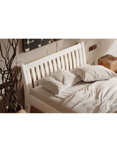 Letto matrimoniale Alabama in legno massiccio 180 x 200 - pino bianco