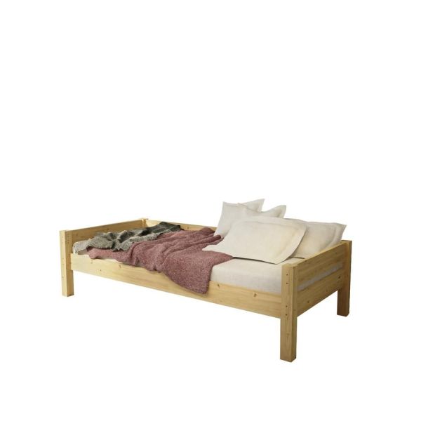 Letto singolo Nebraska in legno massiccio 90 x 200 - pino laccato