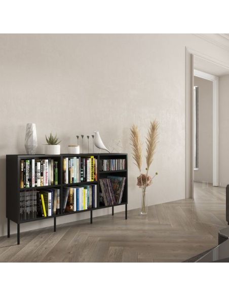 Libreria nera moderna Nelly 