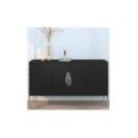 Madia Mittel nera con accessori argento