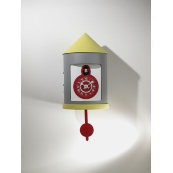 Orologio cucu in legno e alluminio design moderno Silos 2