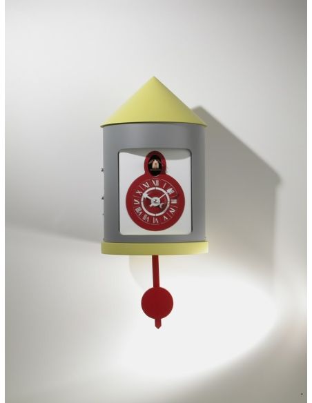 Orologio cucu in legno e alluminio design moderno Silos Orologio cucu in legno e alluminio design moderno Silos