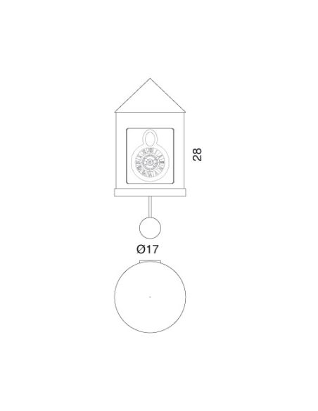Orologio cucu in legno e alluminio design moderno Silos Orologio cucu in legno e alluminio design moderno Silos