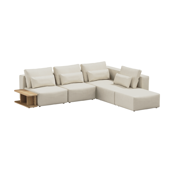 Divano angolare Best Rest con tavolino - Beige