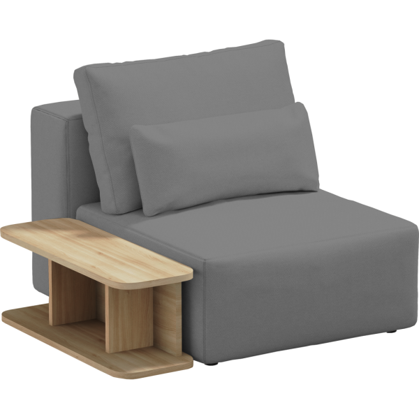 Modulo singolo Best Rest con tavolino - Grigio