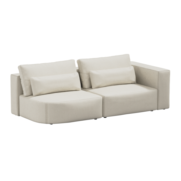 Divano due posti Big Rest arrotondato - Beige