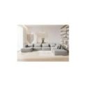 Divano angolare Big Rest con tavolino e pouf - Grigio