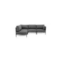 Divano Classy 3 posti con modulo singolo - grigio scuro