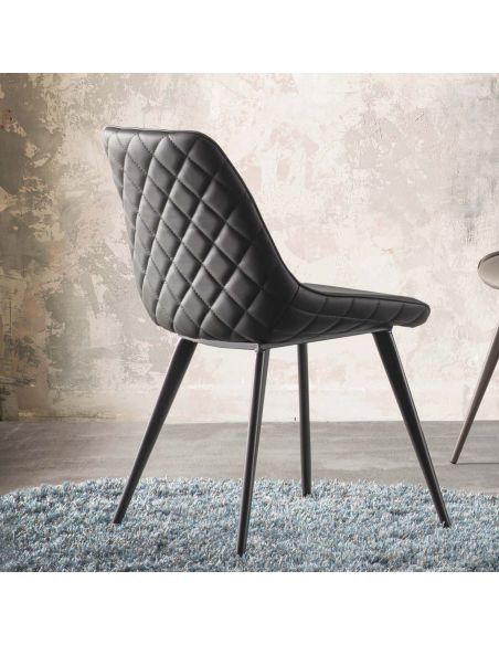 Coppia sedie imbottite per sala da pranzo Bergen