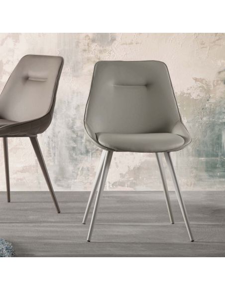 Coppia sedie imbottite per sala da pranzo Bergen