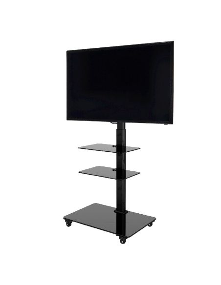 Carrello porta TV in metallo e vetro Runner Carrello porta TV in metallo e vetro Runner