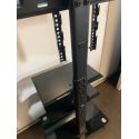 Carrello porta TV in metallo e vetro Runner