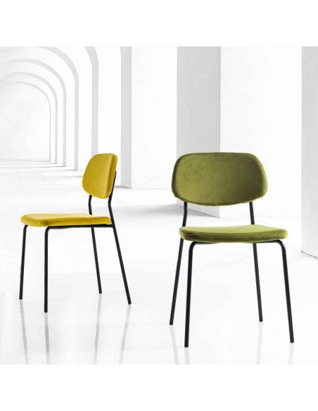 Coppia sedie imbottite per sala pranzo Toledo