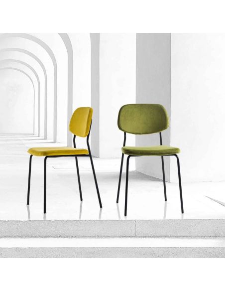 Coppia sedie imbottite per sala pranzo Toledo