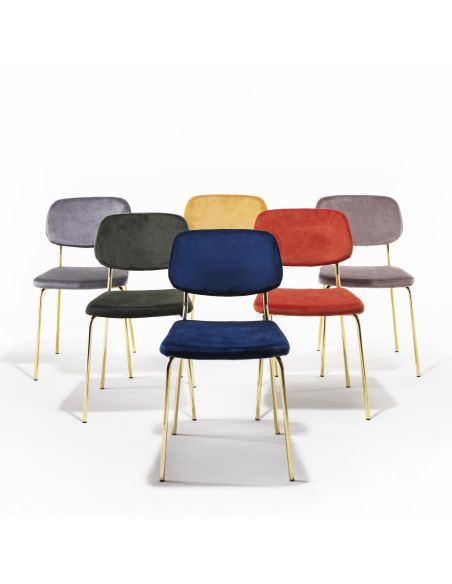 Coppia sedie imbottite per sala pranzo Toledo