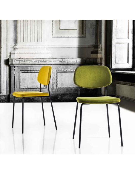 Coppia sedie imbottite per sala pranzo Toledo