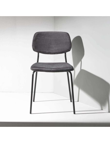 Coppia sedie imbottite per sala pranzo Toledo