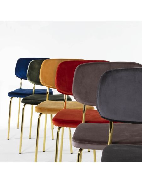 Coppia sedie imbottite per sala pranzo Toledo