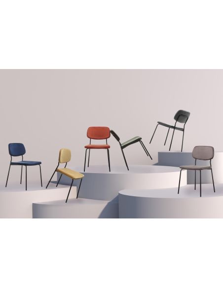 Coppia sedie imbottite per sala pranzo Toledo