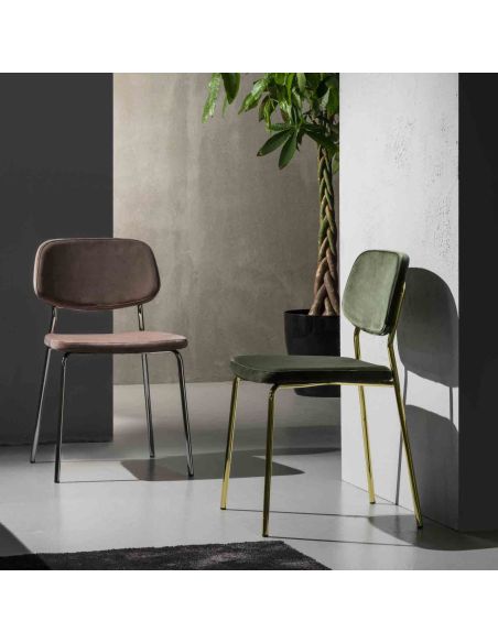 Coppia sedie imbottite per sala pranzo Toledo