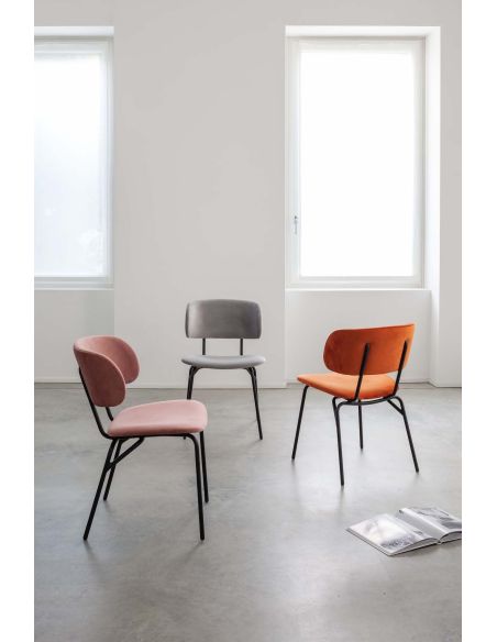 Coppia sedie imbottite per sala pranzo Cordoba