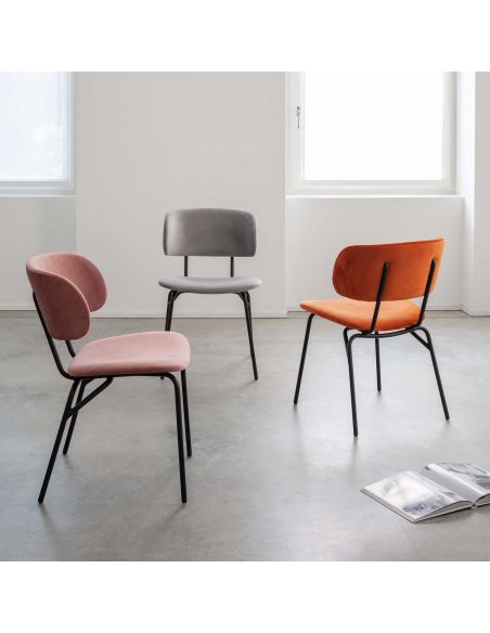 Coppia sedie imbottite per sala pranzo Cordoba